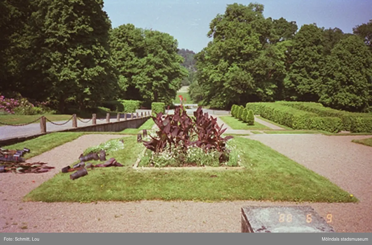 En del av parken på baksidan av Gunnebo slott.