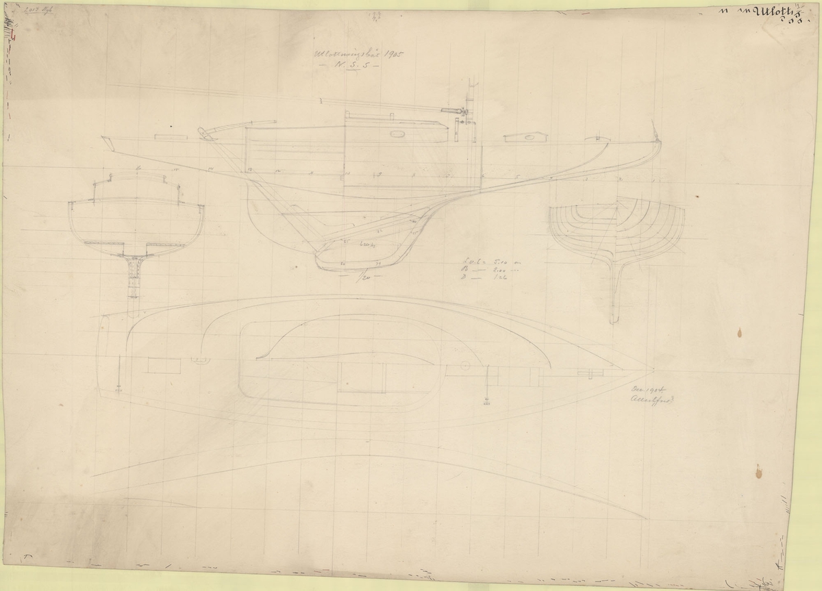 linjer, spant, profil x inredn.