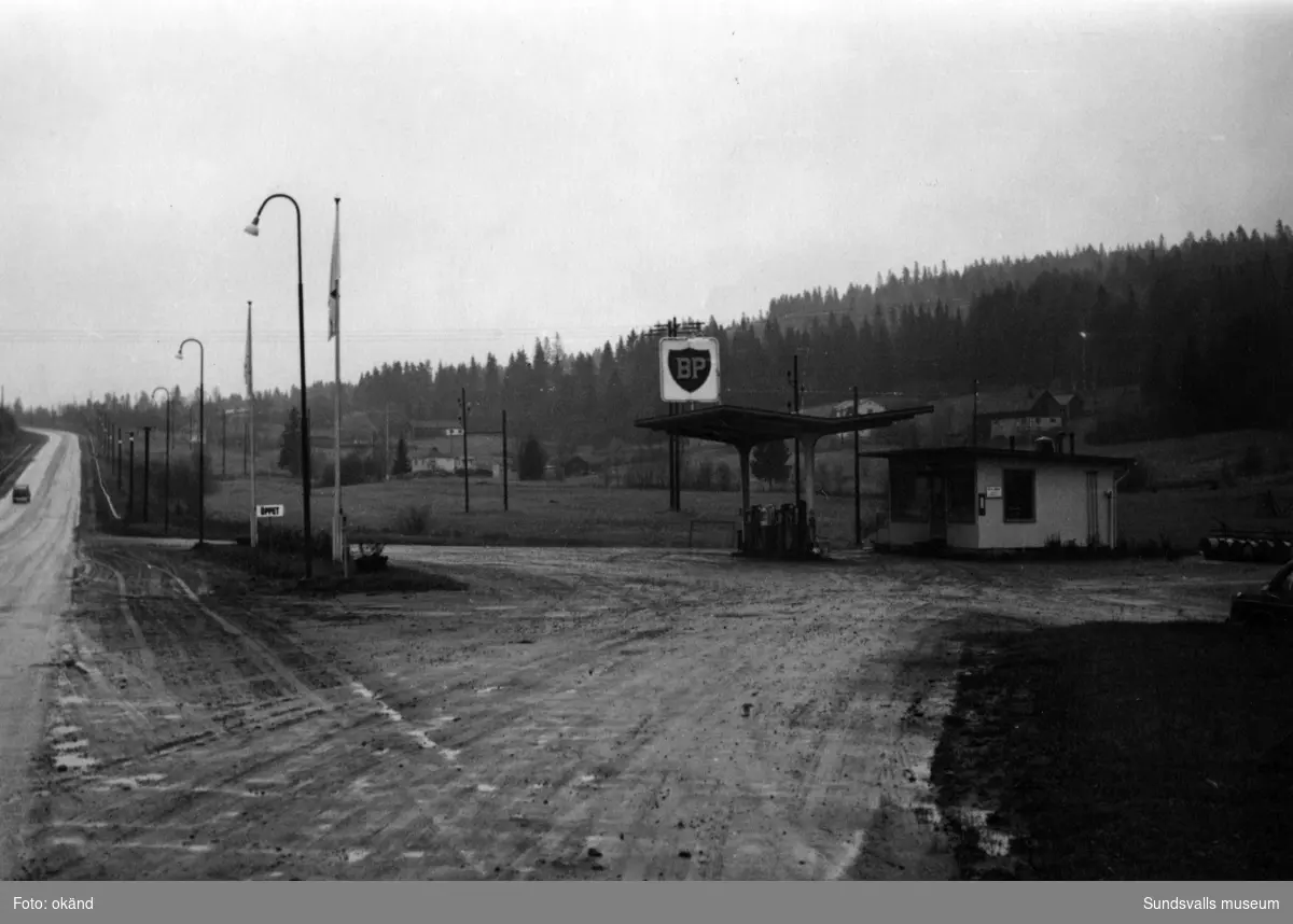 BP-stationen Skönsberg, Sundsvall, riksv. Köpman: Gunnar Burestad.