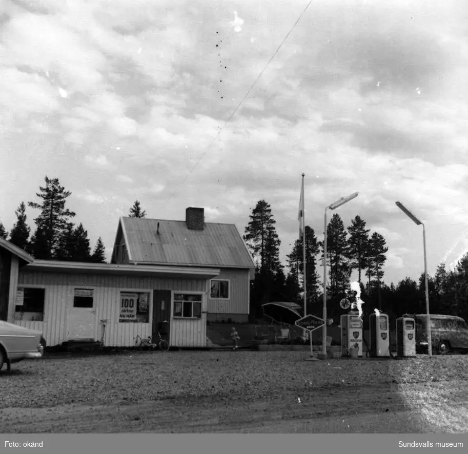 BP-stationen Kölsillre, Ånge. Köpman: Gustaf Engholm.