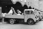 Lastbilarna, Volvo LV110E har specialbyggda hytter för Postverket.
De levererades i början av 1940-talet och användes som transportbilar
i Postverket.