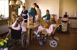 Boende i vårdmiljö, troligen från Sagåsen, 1980-tal.