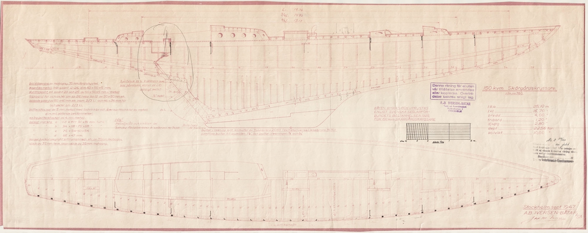 byggnadsritning i plan och profil