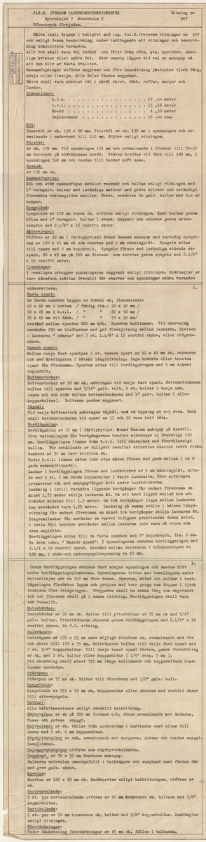 Byggnadsbeskrivning (5 blad)