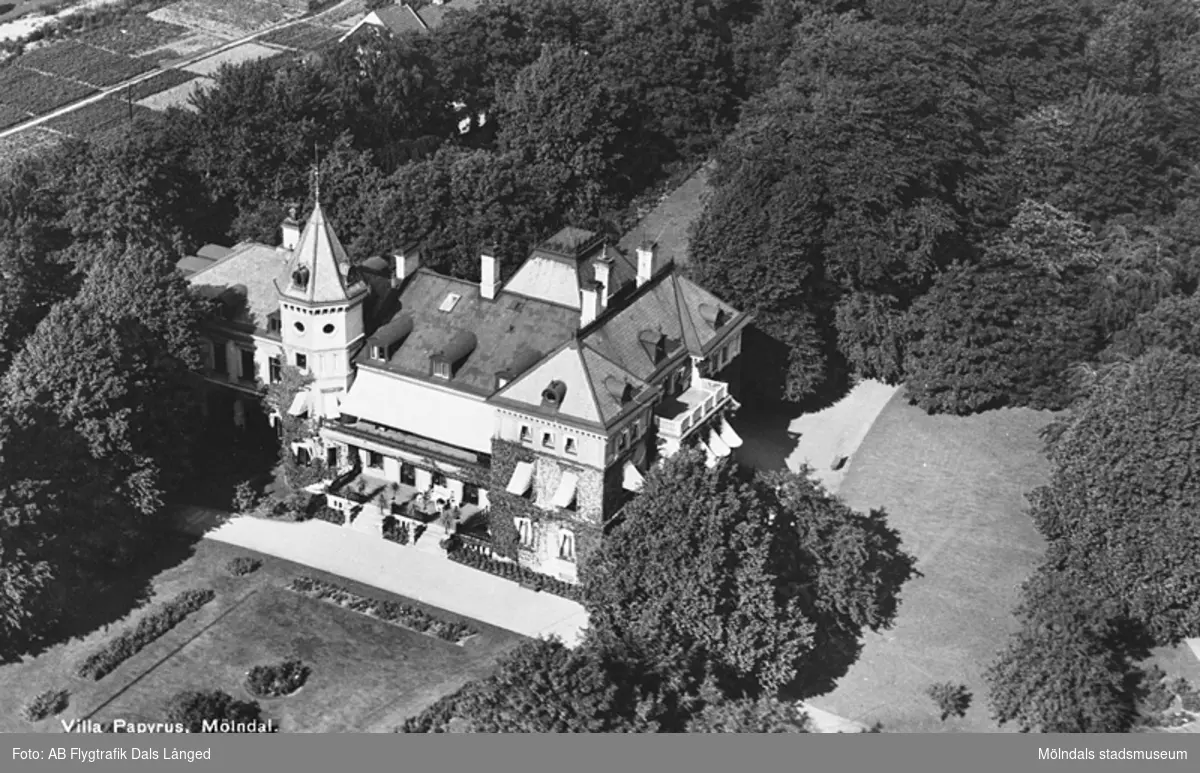 Papyrus disponentbostad Villa Papyrus i Mölndal, år 1935.