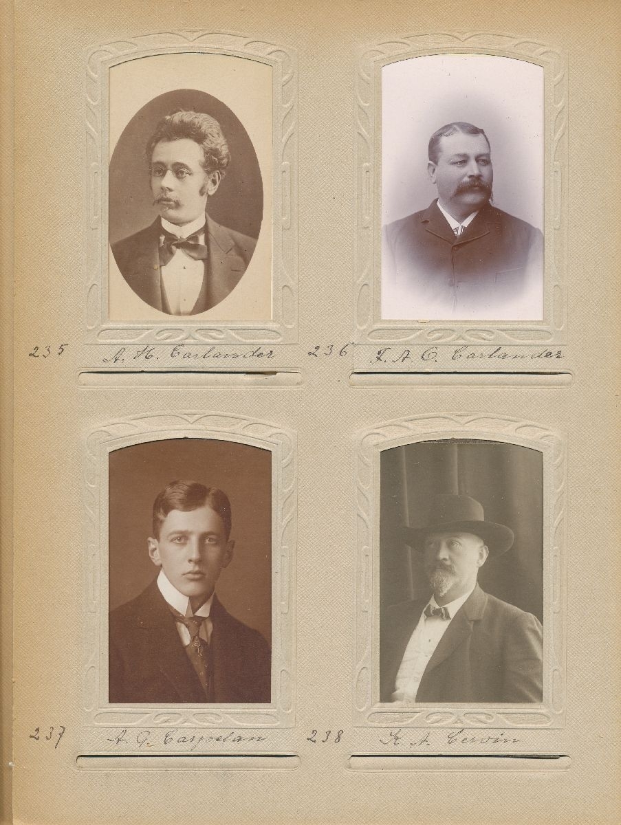 Porträtt av Frans August Oskar Carlander, postmästare i Strömstad 1889-1897 och i Ljungby 1897-1909.