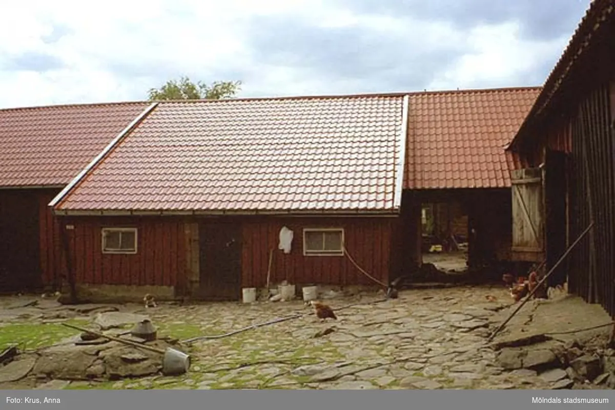 Ranntorp 2:2. Innergård med fähus och portlid sett från öster.