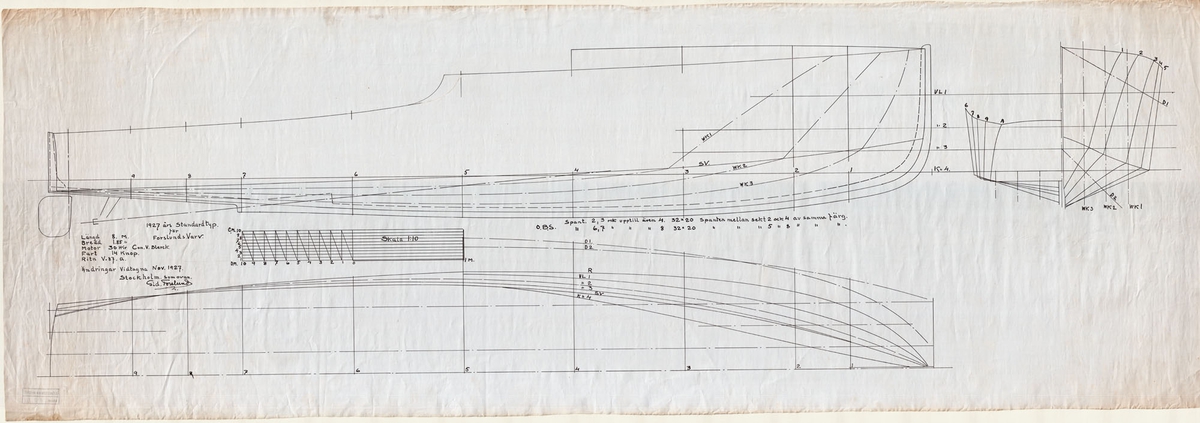 Linjeritning och spantruta