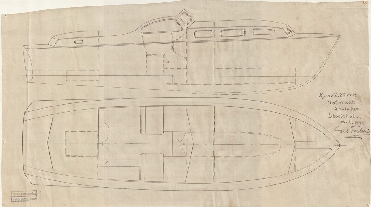 Inredningsritning i plan och profil