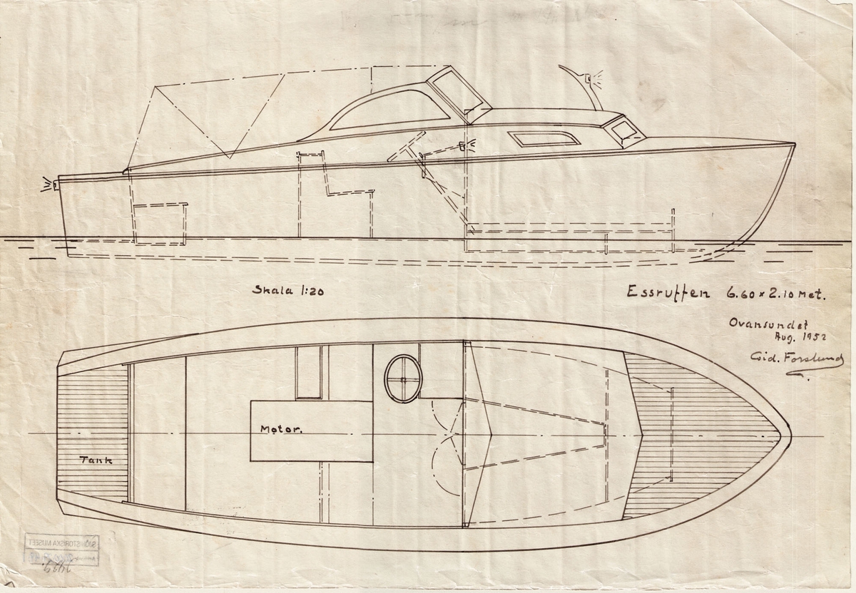 Inredningsritning i plan och profil