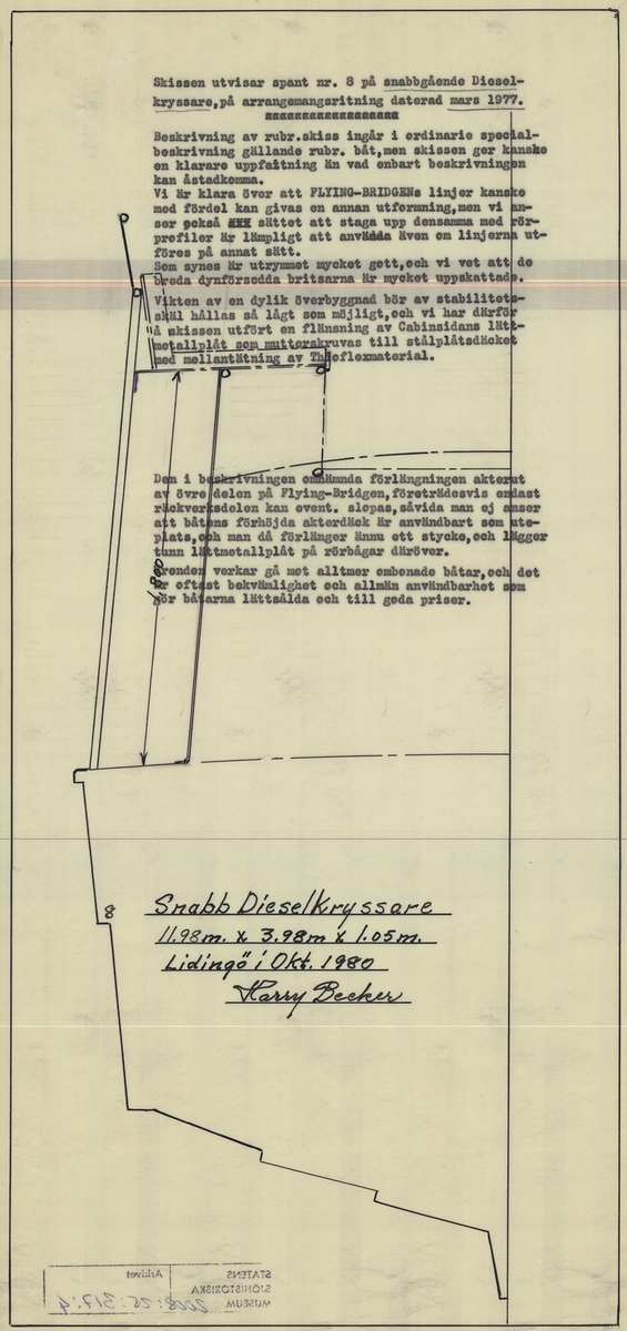 Spantritning nr 8 med text