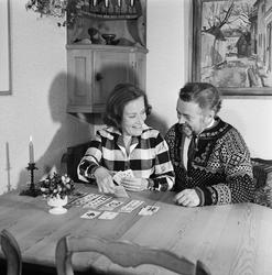 Hjemme hos Aud Schønemann og Jan Pande-Rolfsen.