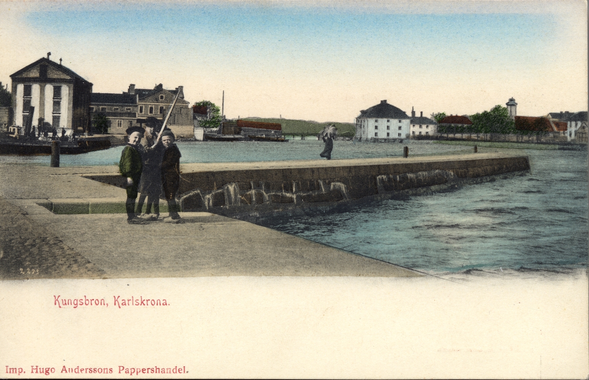 Vykort från Kungsbron Karlskrona.