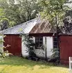 Verkstadens östfasad från nordost. Christian Madsens båtbyggeri. Foto N(ils) Nilsson aug (19)64. Danmark, Själland, Lynaes.