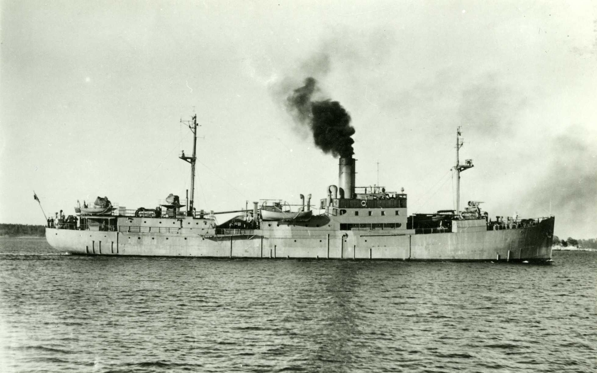 Radarskolfartyget PRINS CARL (1931). Under beredskapstiden användes PRINS CARL som lasarettfartyg.