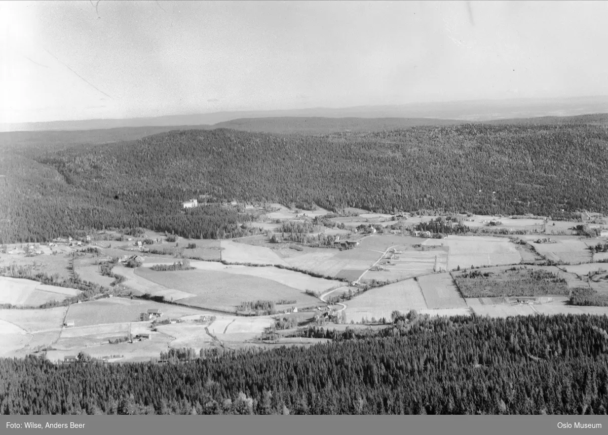 utsikt, skog, kulturlandskap, bebyggelse, Glitre sanatorium