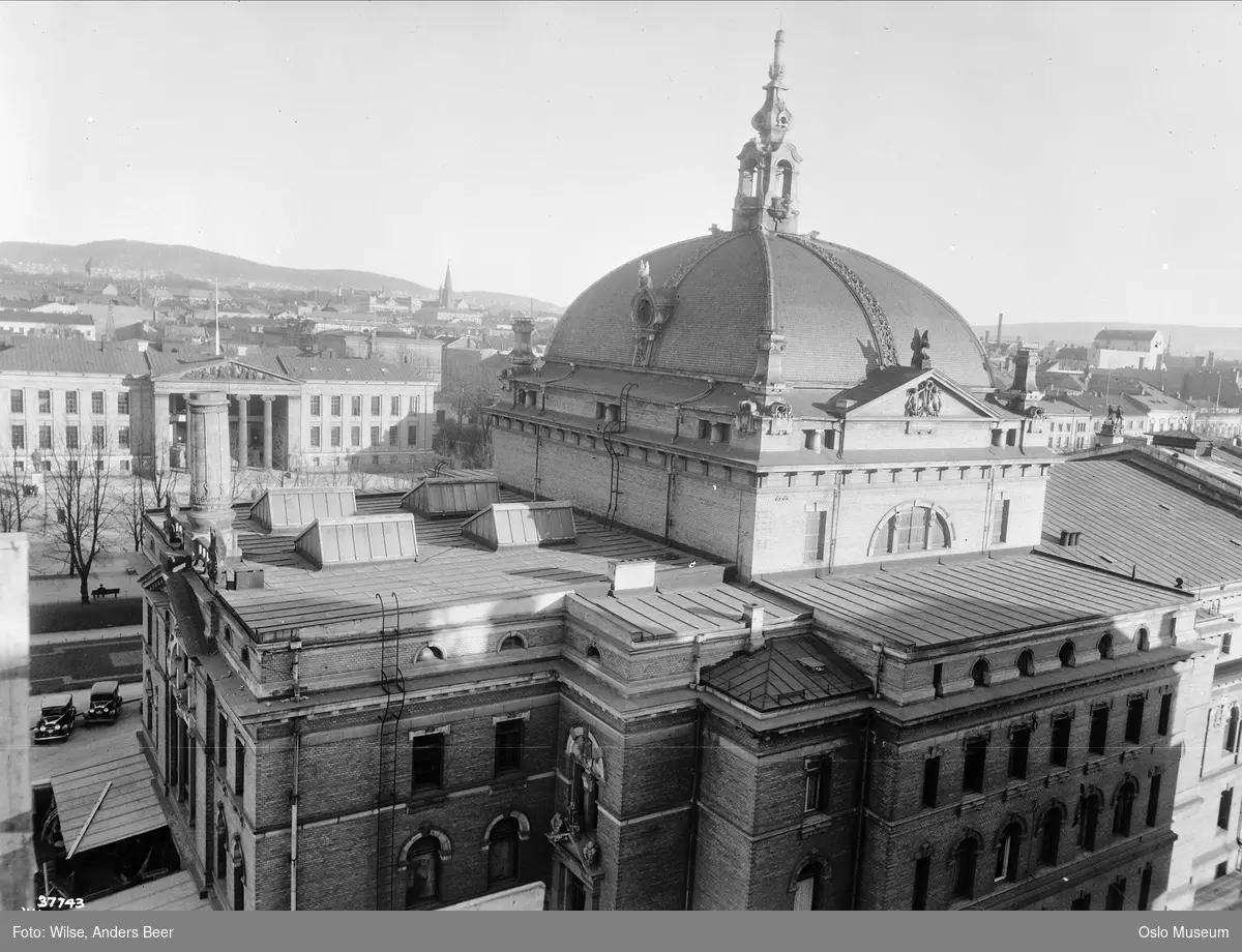 utsikt, Nationaltheatret, tak, Universitetet