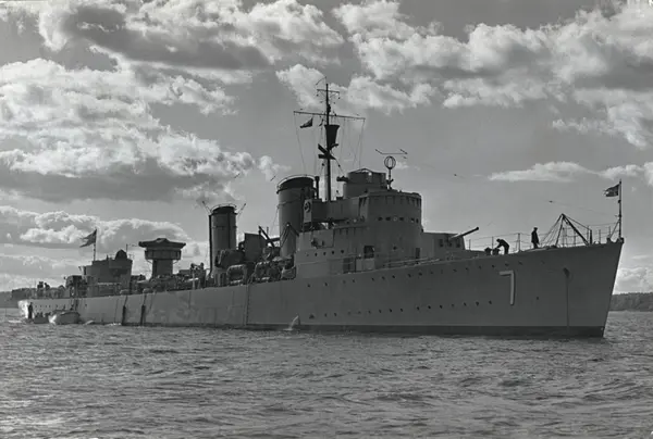 Jagaren Malmö i Kusttflottan.