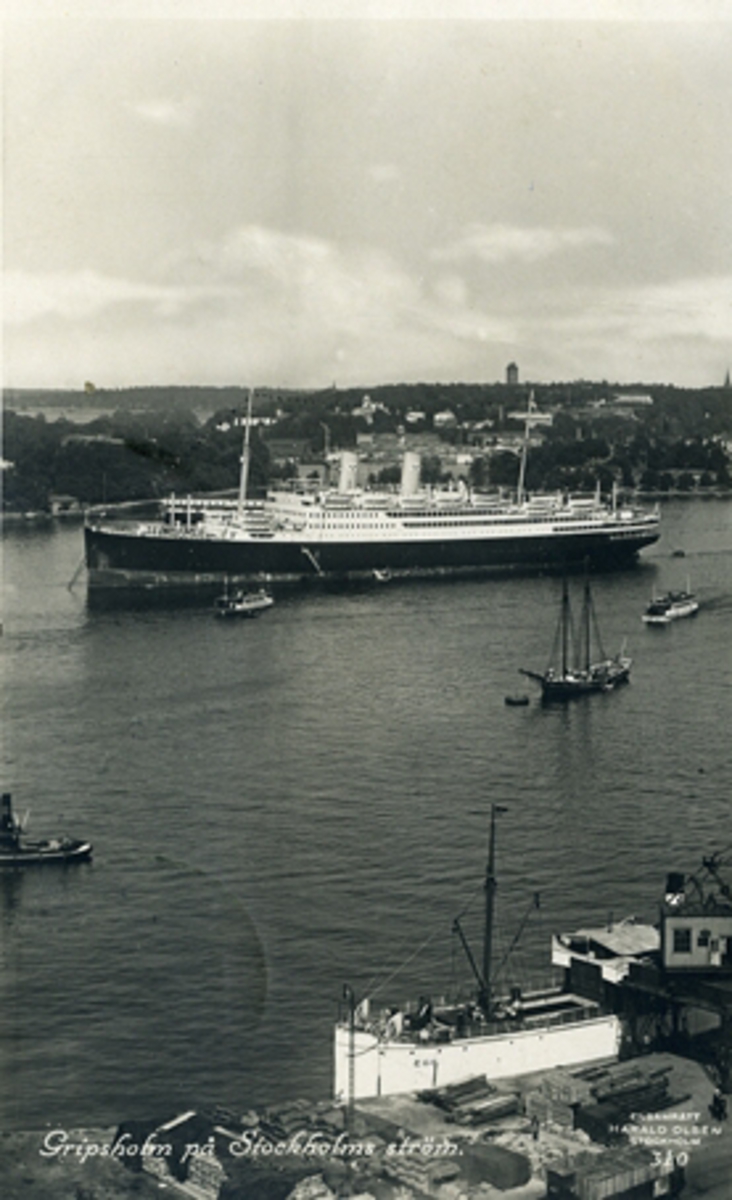 Gripsholm på Stockholms ström. Ensamrätt Harald Olsen, Stockholm. 310