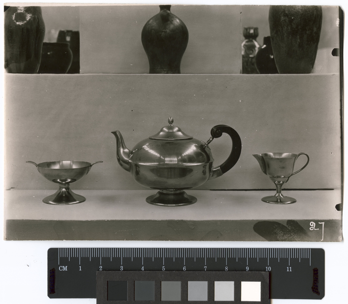 Göteborgs Jubileum (Minnesutställningen), 1923
Utställningsföremål: serveringsset i silver