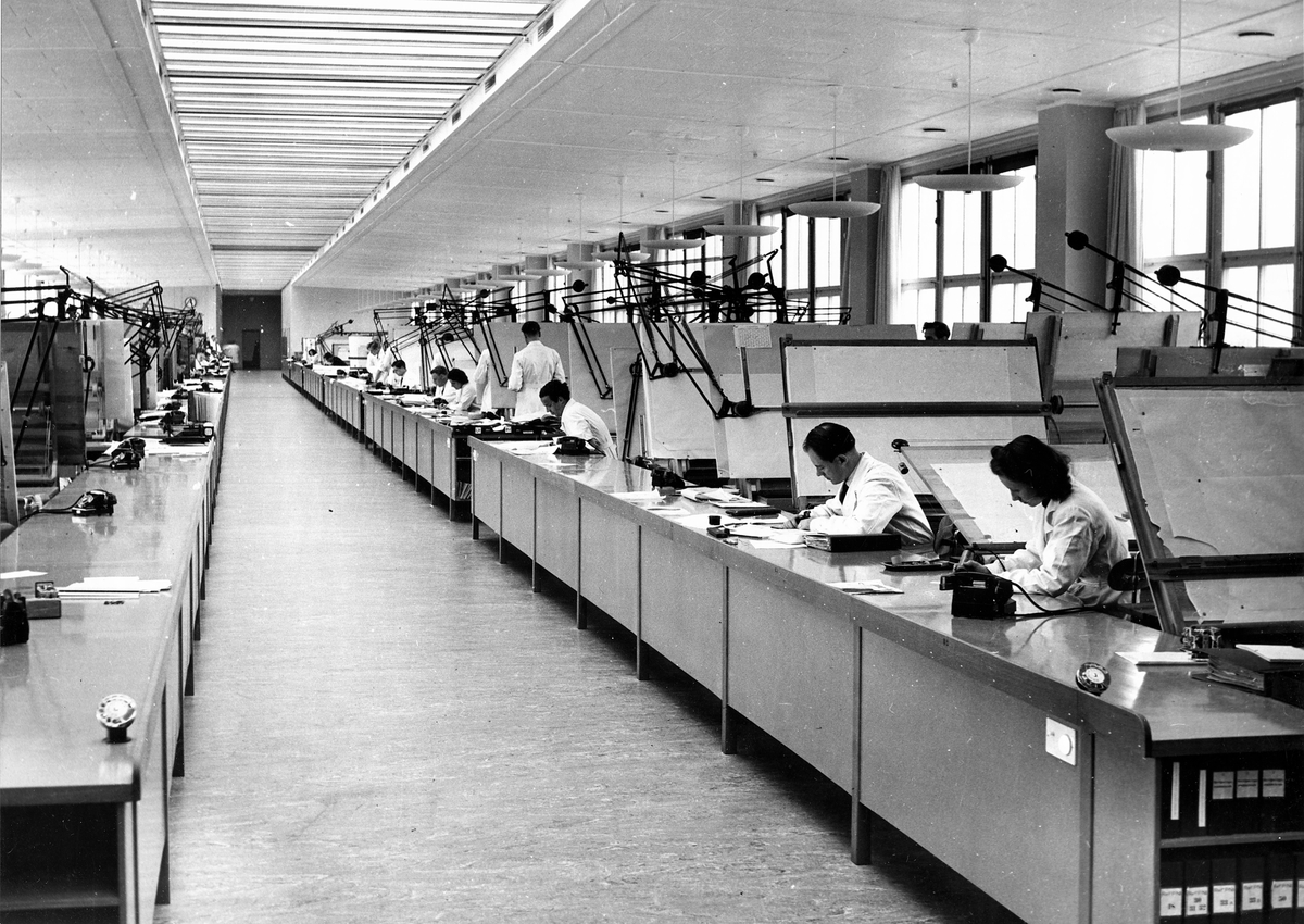 Fabrik för L M Ericsson
Interiör