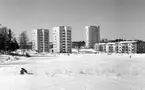 Flerbostadshusområde
Exteriör, snötäckt och solbelyst fält i förgrunden