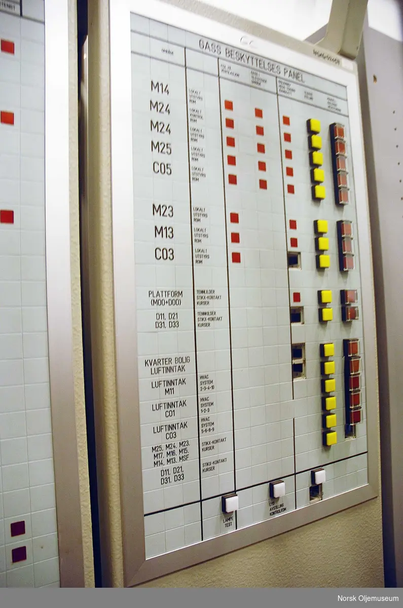 Kontrollpanel - del av kontrollrommet på Gullfaks
