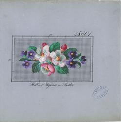 Vakre broderimønster frå 1800-talet