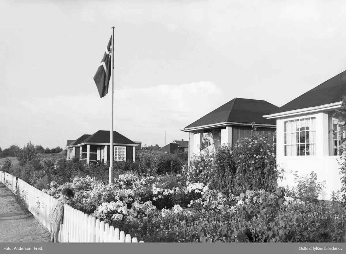 Borregaard Kolonihager på Opsund i Sarpsborg, 1938,