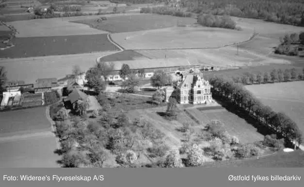 gårdsbruk, Evje Herregård, skråfoto,