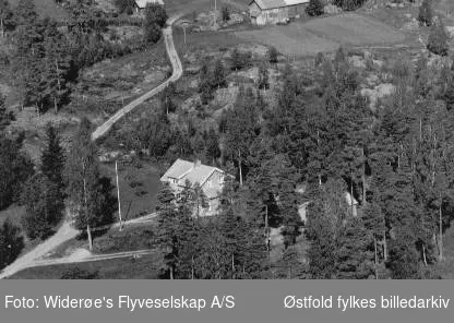 Skogstad, Rømskog flyfoto 1964.,