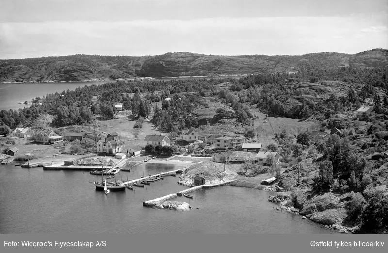 Gravningsund, Hvaler flyfoto 1957.