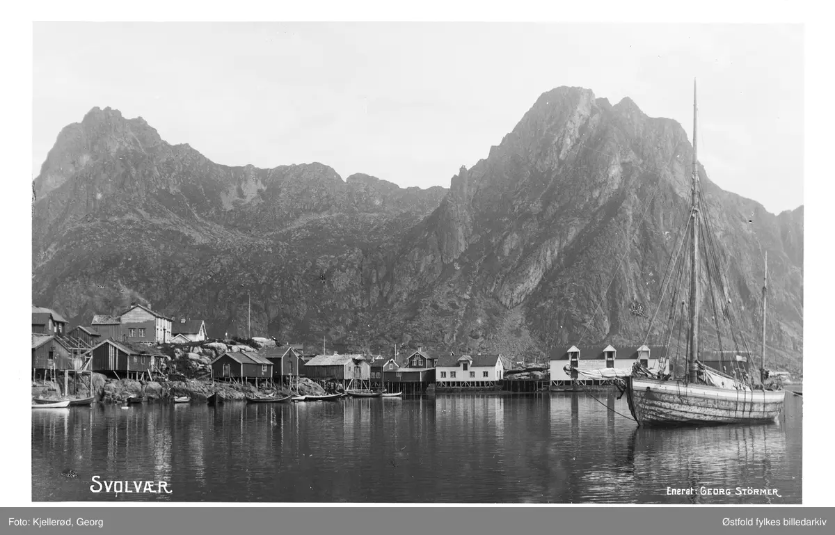 Svolvær sett fra sjøsiden. , eneret Georg Störmer.