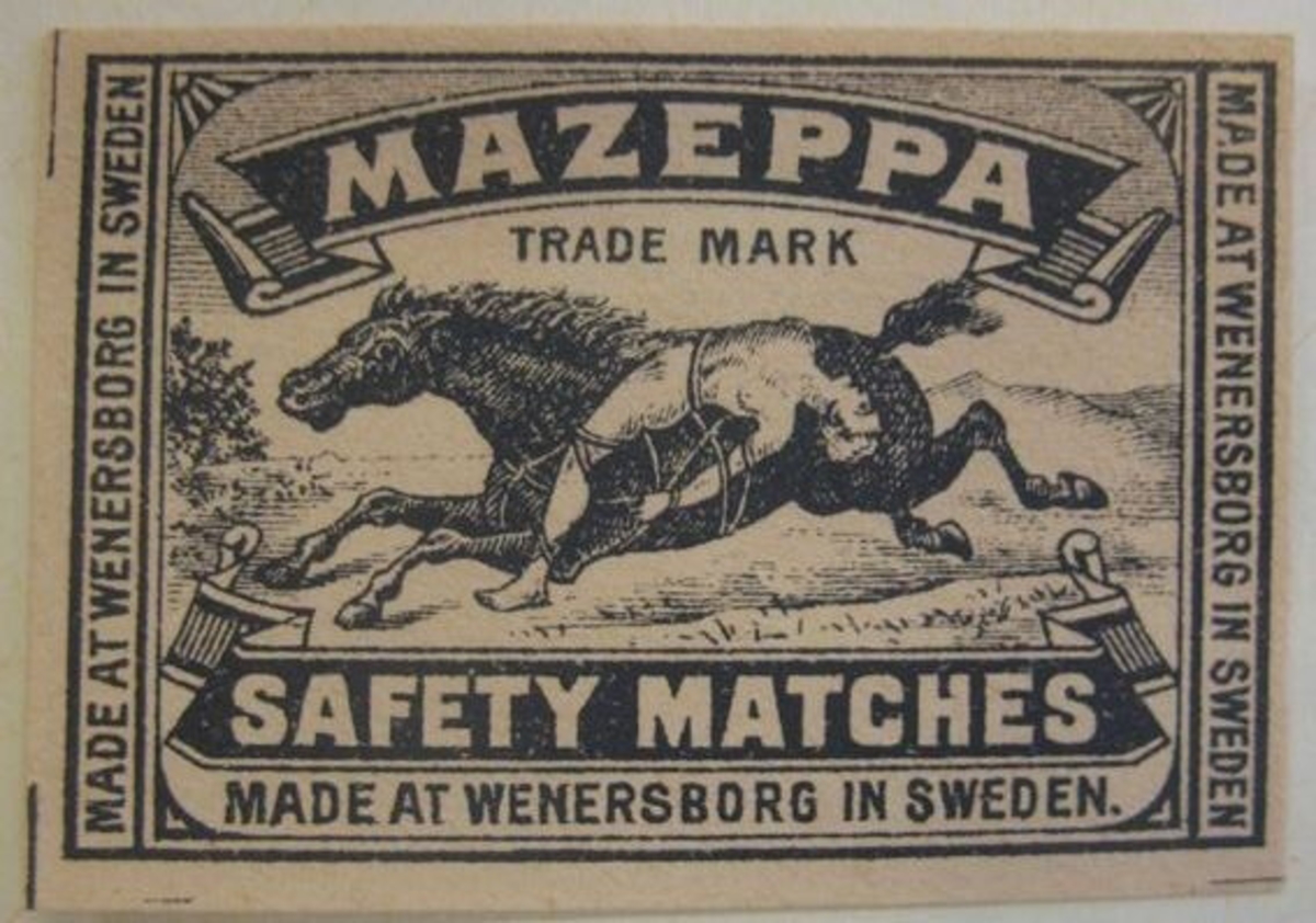 Etiketten tillhör en samling insatta i ett album med 478 st. tändsticksetiketter, Huvudsakligen från Vänersborgs Tändsticksfabrik, vilken hade tillverkning åren 1848-1932.

11 st av etiketterna härrör från Ellbo Tändsticksfabrik, Lilla Edet, med tillverkning åren 1867 -1895.

Säljaren av etiketterna har varit samlare och har ingen direkt anknytning till tändsticksfabrikerna. Länsmuseet inköpte etiketterna då de utgör ett intressant källmaterial till vetskap om en för länet och landet viktig industri. I köpet ingick även tre askar, där en var fylld med tändstickor och en annan saknade etikett.
