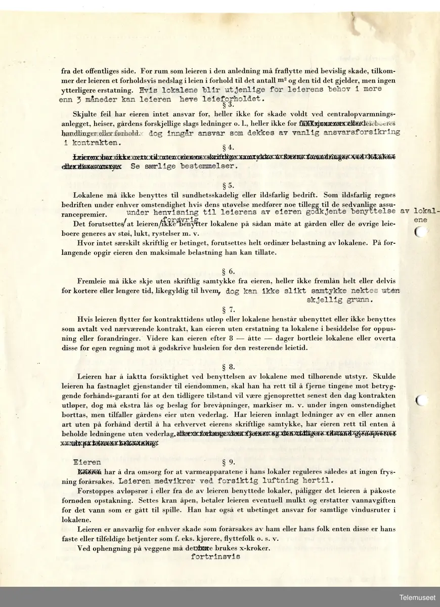 3.7  IBM - Bygg og eiendomsavdeling -  leiekontrakt mellom Watson Business Machines A/S og A/S Rådhusgt 23. 9 april 1938