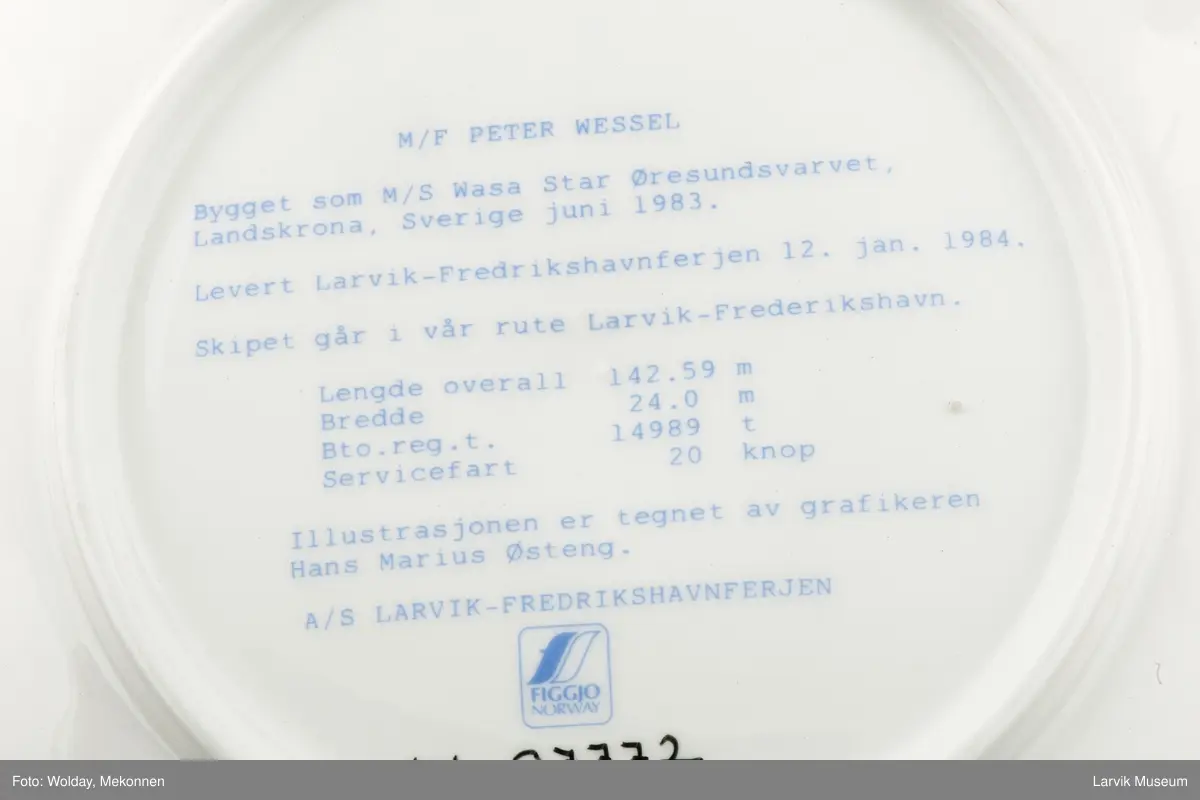 M/F Peter Wessel  1984
Larvik Frederikshavn.