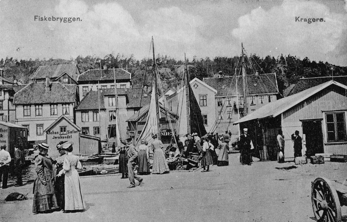 Postkort fra fiskebryggen, Kragerø