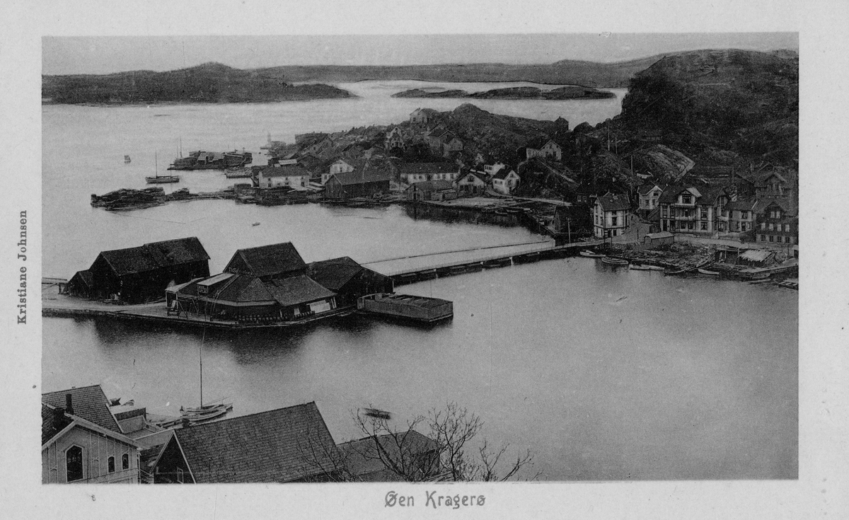 Postkortserie fra Kragerø før 1900, 10 stk