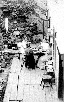 En samling bilder fra Telemark o. a. st. Bl. a. Seljord dyrsku, telemarksbåtene, mennesker, turistliv, Gråtenmoen ekserserplass, Dyrsku Dalen 1906 m. v.