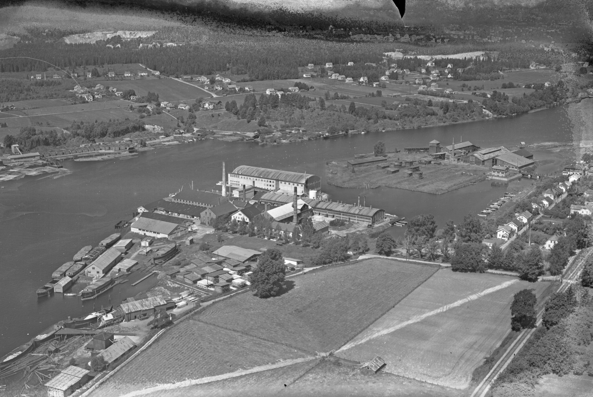 Ulike Widerø flyfoto fra Skien kommune, Borgestad og omegn 