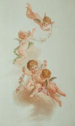 Amorinmotiv. Interiördetalj från den kungliga lustjakten AMP