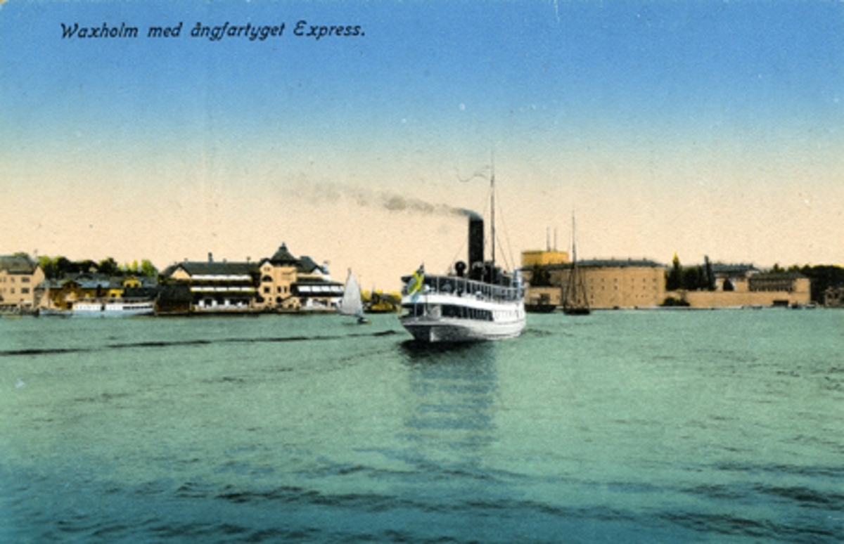 Waxholm med ångfartyget Express