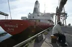 En resa med m/s Östanvik t o r  Lövholmen, Stockholm-Slite, Gotland 2011, fraktandes cement. En dokumentation av Arkivarie Eva Hult och fotograf Anneli Karlsson från Sjöhistoriska.