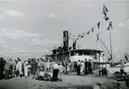 Passagerarångfartyget CAESAR av Västerås vid Skokloster 1950-08-20.