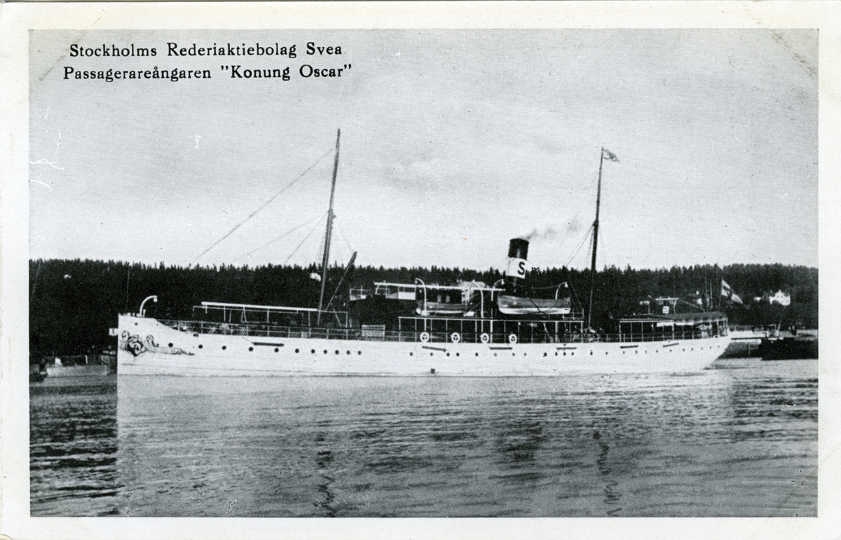 "Stockholms Rederiaktiebolag Svea. Passagerarångaren "Konung Oscar".
Album 6, foto 69