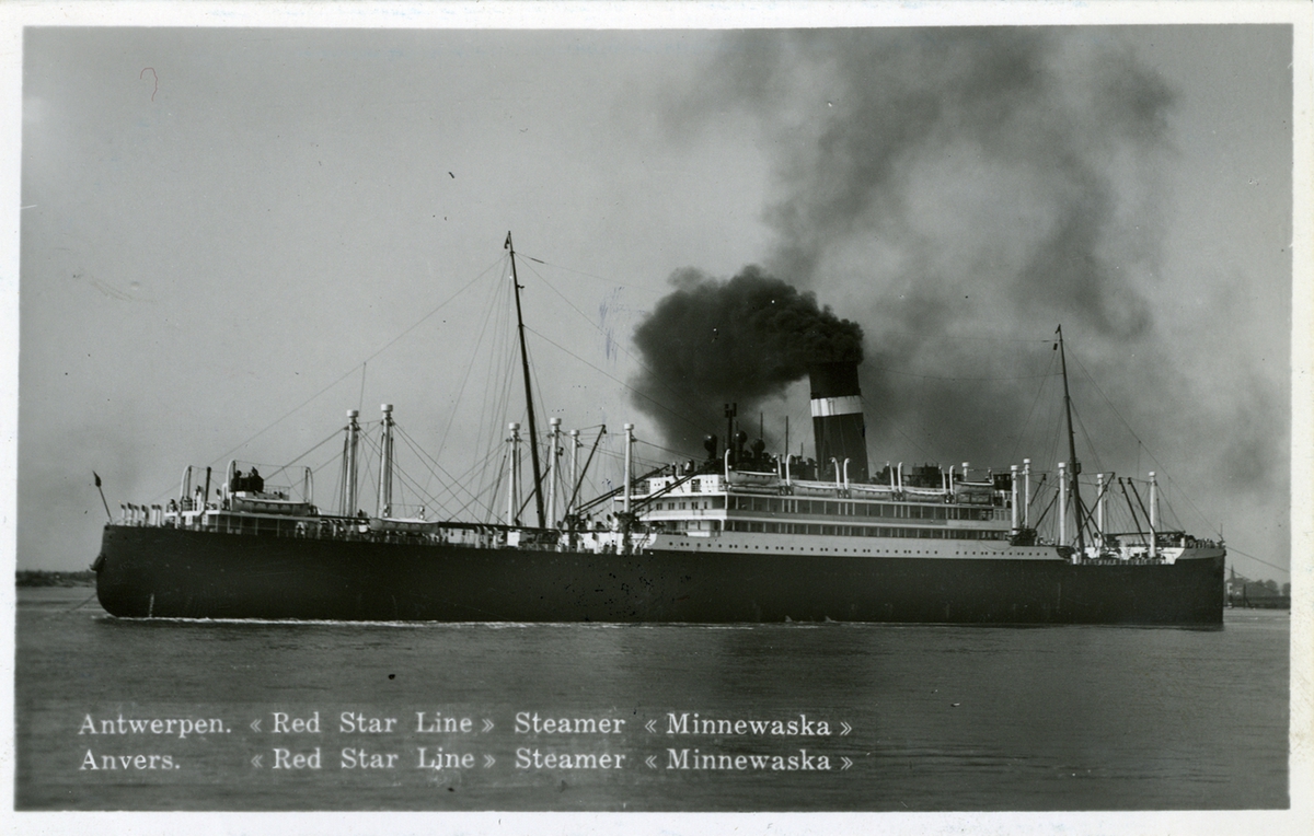 Antwerpen "Red Star Line" Steamer  "Minnewasksa"
Anvers "Red Star Line" Steamer  "Minnewasksa"