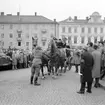 Färden med postdiligens till Morokulien startar; Uddevalla i november 1959