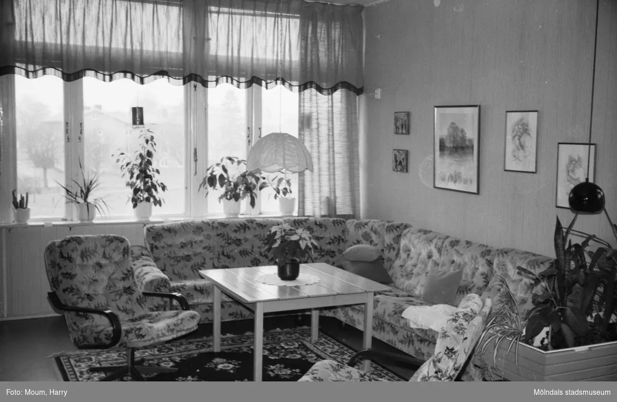 Ett rum på Sagåsens vårdhem i Kållered, år 1983.