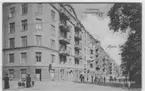 Huset, Olivedalsgatan No.23, en pil där boet av talgoxen tillvaratagits. Fynddatum: 1915-03-15.