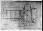 'Interiör: ''Plan af Bottenvåningen''. ::  :: Ingår i serie med fotonr. 6067:1-7 med planritningar, såväl exteriör som interiör, inför nybyggandet av Naturhistoriska Museet i Göteborg.'